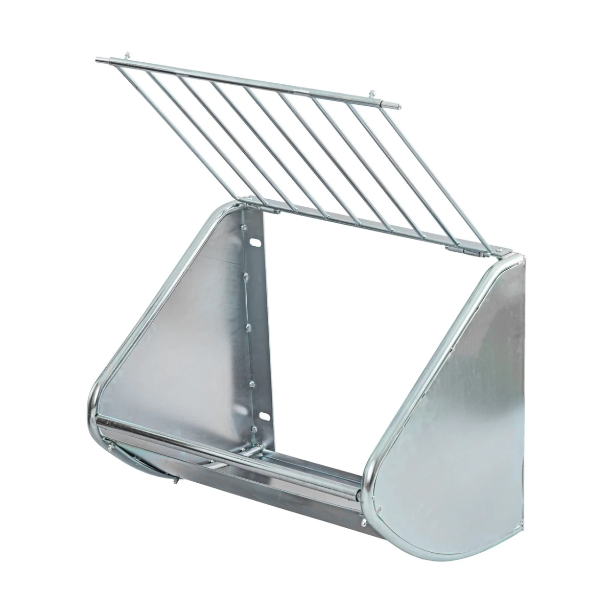 Iesle metalică pentru fân, montabilă pe perete, 60 × 53 cm