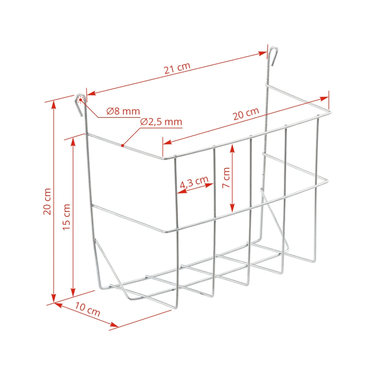 Iesle metalică pentru iepuri, 20 × 10 × 15 cm :: 20 × 10 × 15 cm