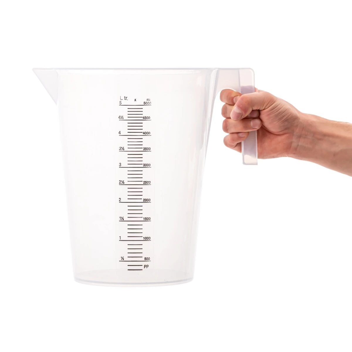Cană gradată, plastic, 5 litri :: 5 L