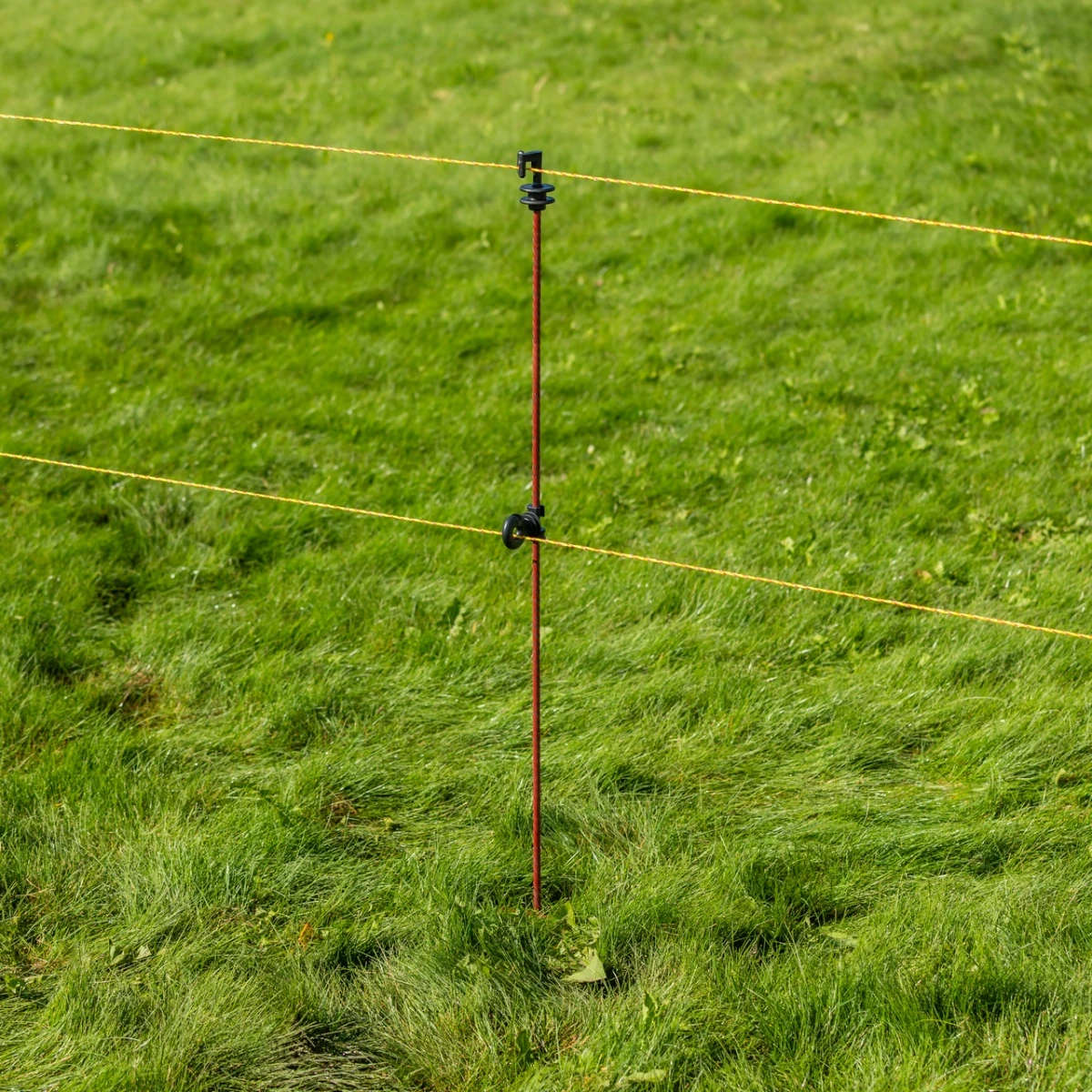 Stâlp din oțel, pentru gard electric, Ø8 mm × 107 cm, 30 buc.