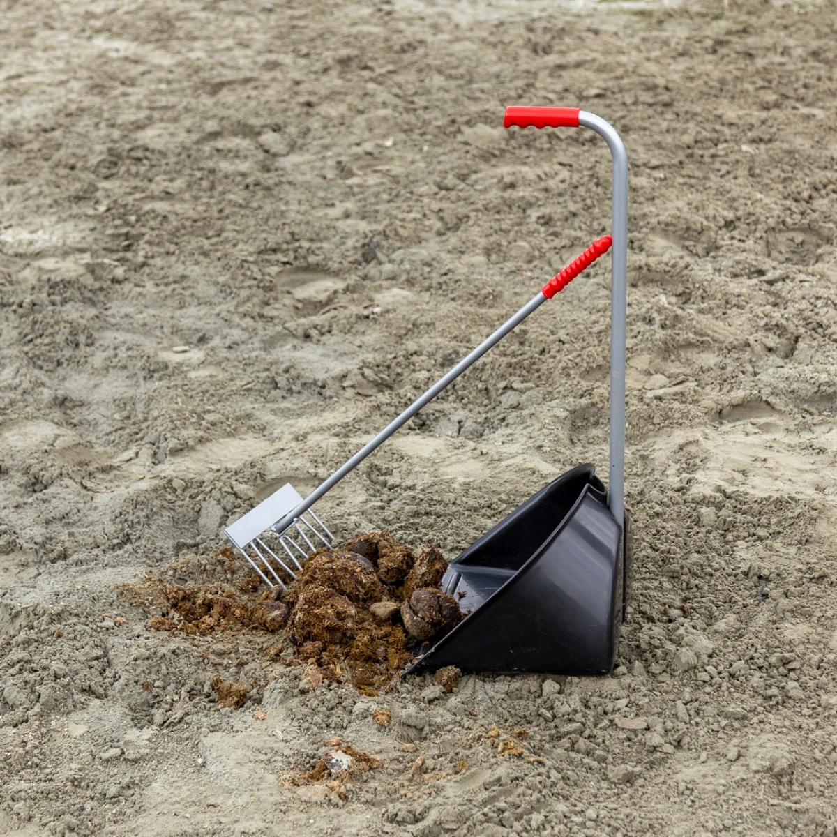 Lopată Mistboy cu greblă, negru, 75 cm :: Negru