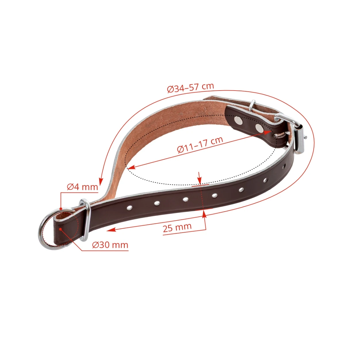 Colier pentru oi și berbeci, piele, 65 cm