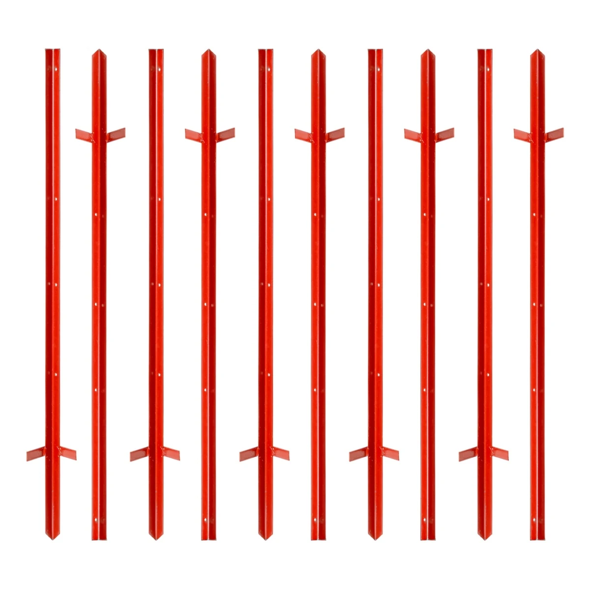 Stâlp din oțel cornier 25 × 25 mm, 115 cm, 10 buc.
