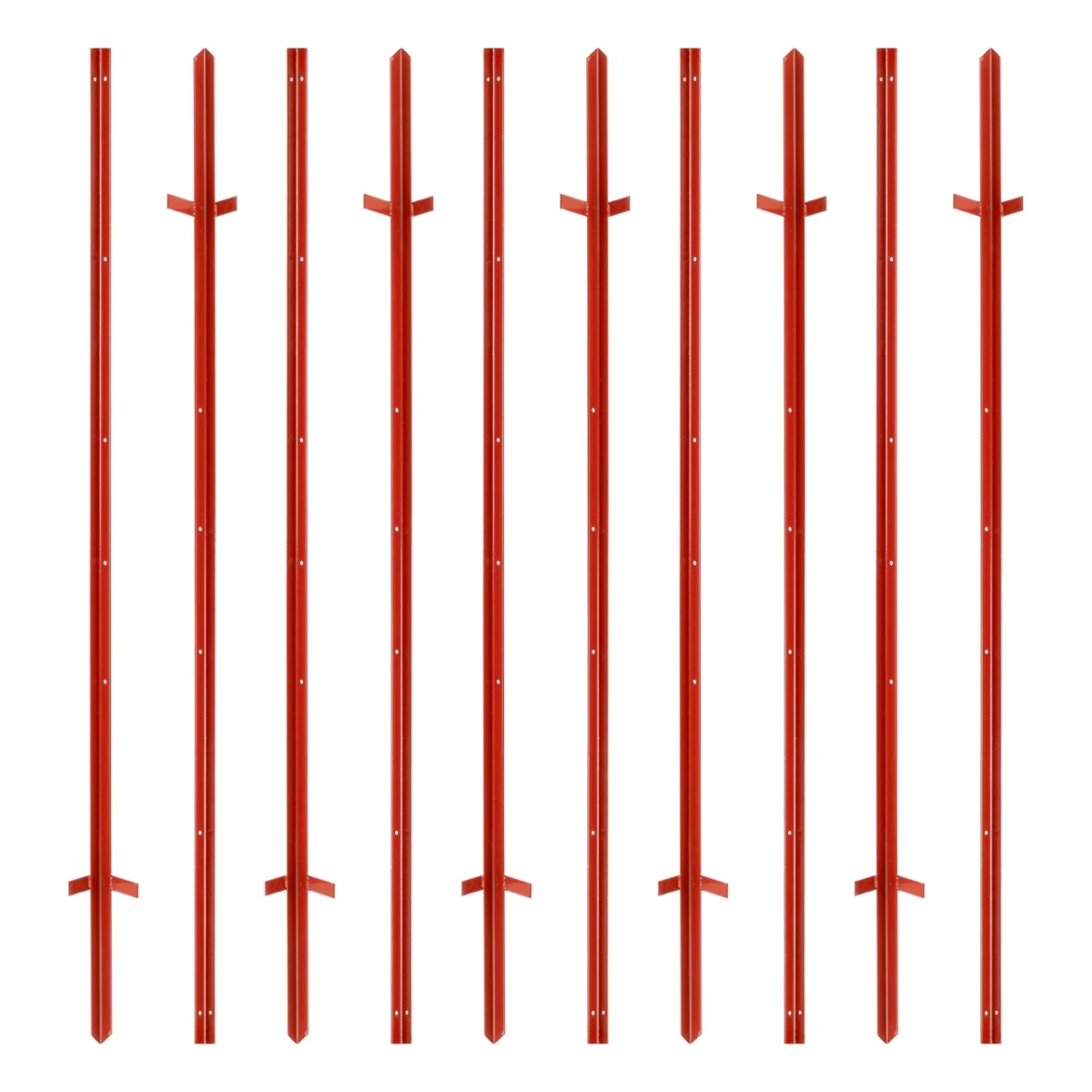 Stâlp din oțel cornier 25 × 25 mm, 165 cm, 10 buc.