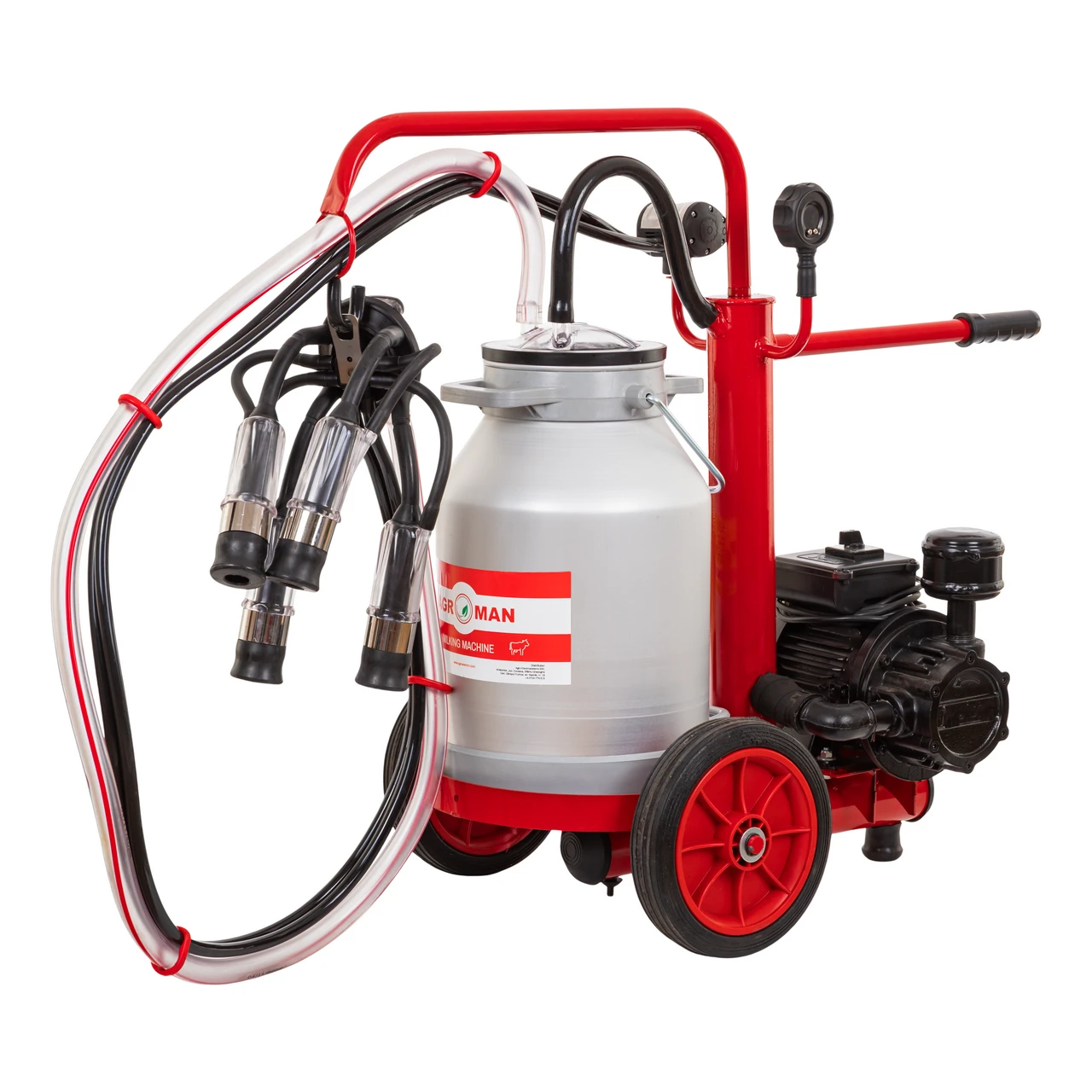 Aparat de muls vaci, pompă uscată, 1 bidon aluminiu de 25 litri, eco