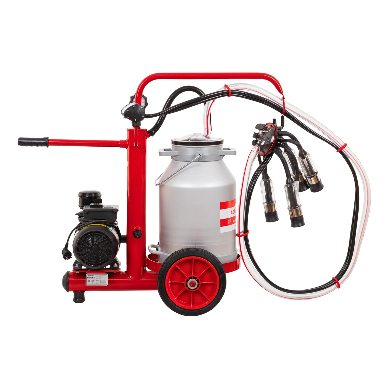 Aparat de muls vaci, pompă uscată, 1 bidon aluminiu de 25 litri, eco