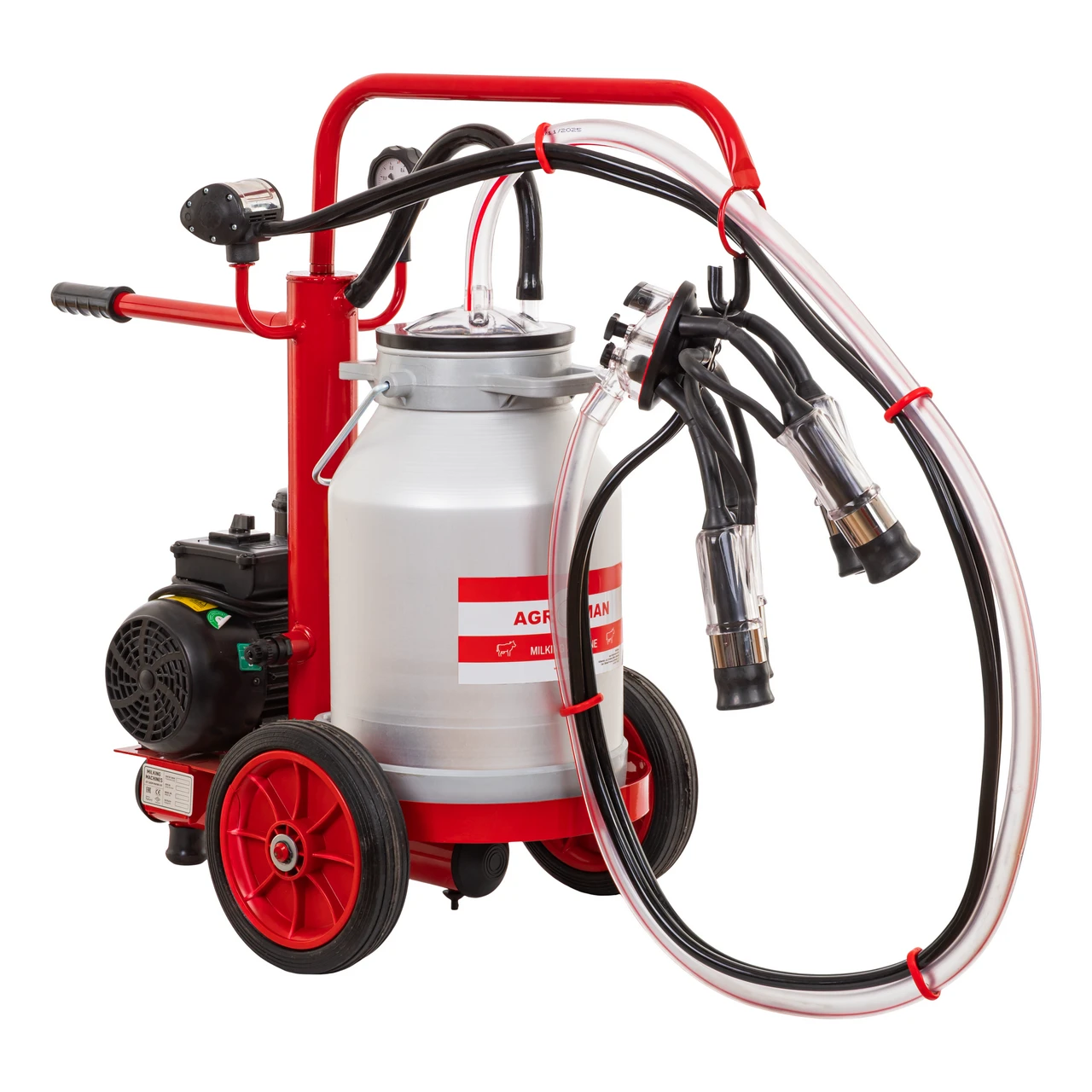 Aparat de muls vaci, pompă uscată, 1 bidon aluminiu de 25 litri, eco