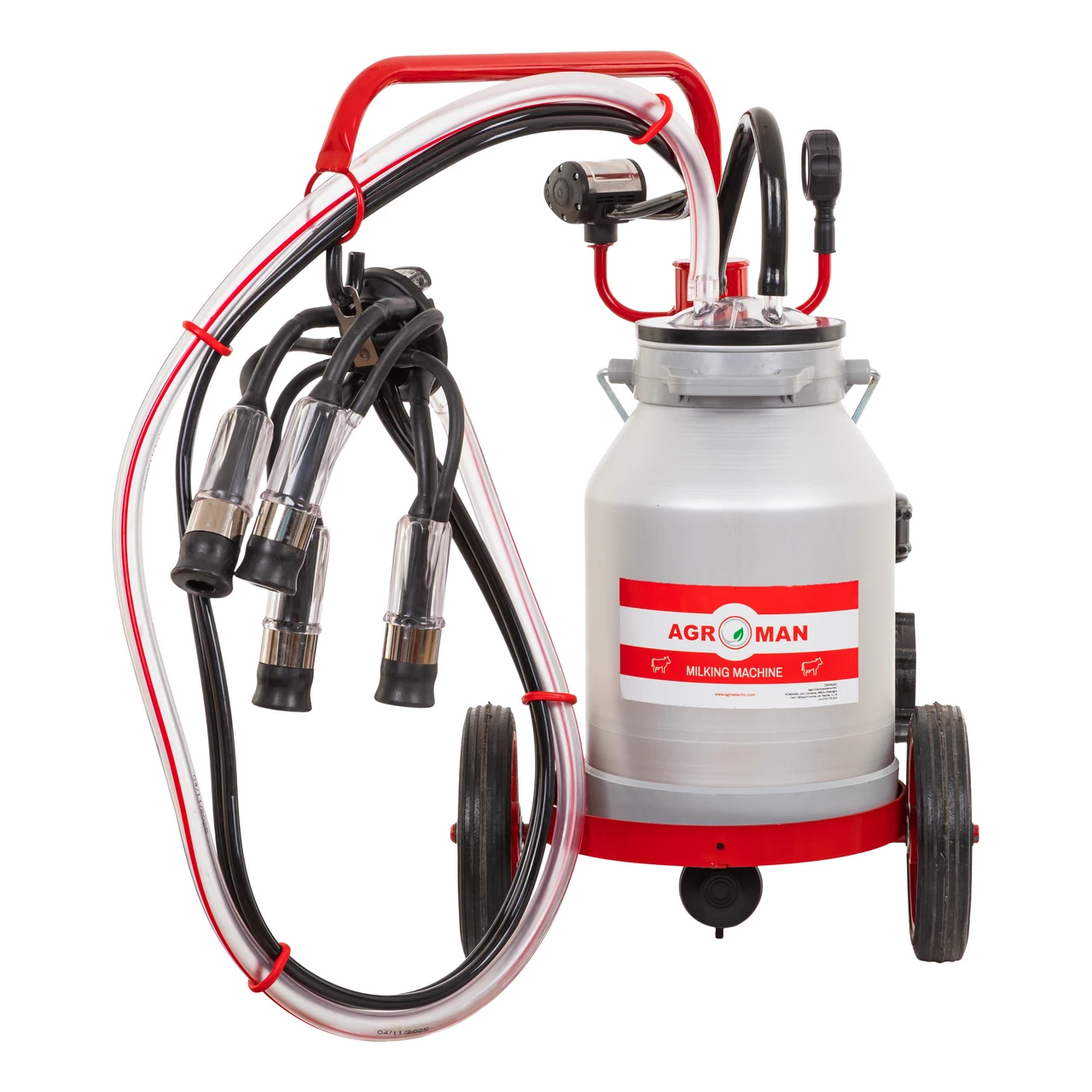 Aparat de muls vaci, pompă uscată, 1 bidon aluminiu de 25 litri, eco