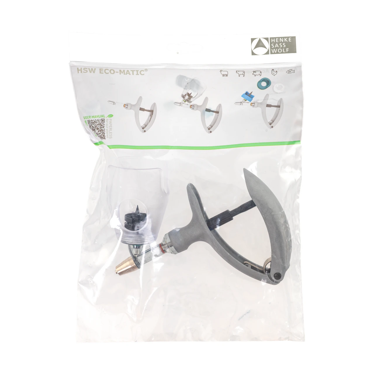 Seringă automată HSW ECO-Matic cu atașament de sticlă, Luer Lock, 0,1-0,3 ml