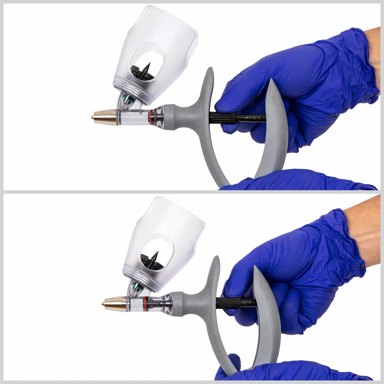 Seringă automată HSW ECO-Matic cu atașament de sticlă, Luer Lock, 0,2-2 ml