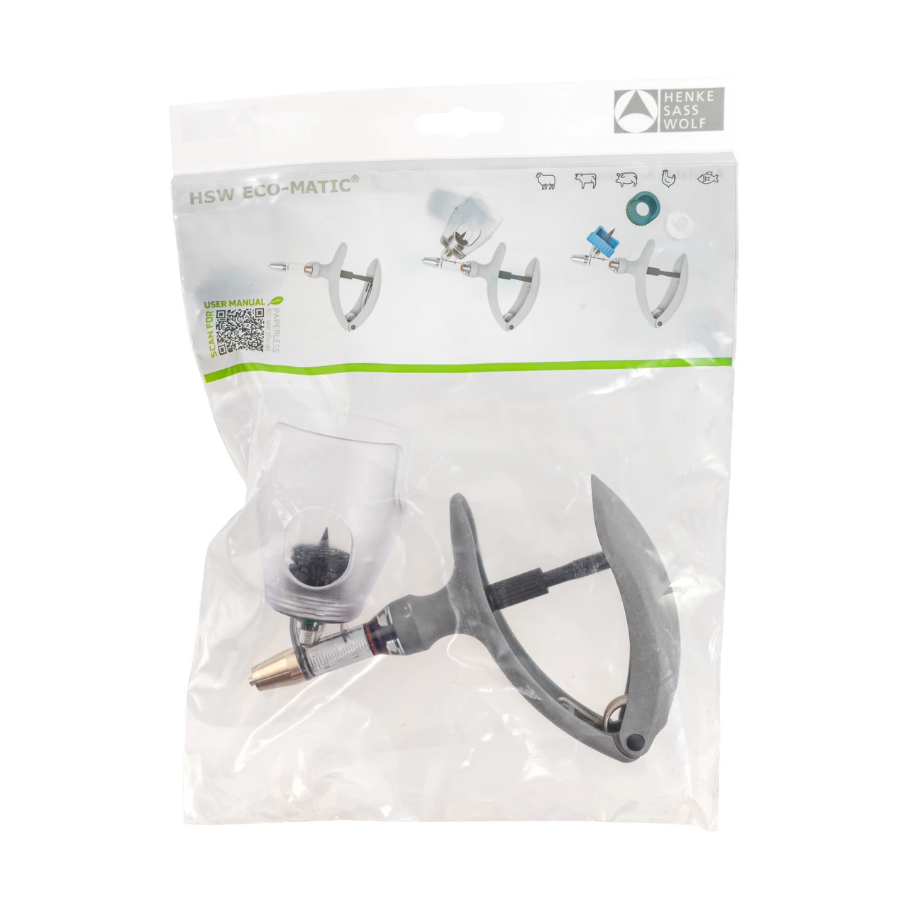 Seringă automată HSW ECO-Matic cu atașament de sticlă, Luer Lock, 0,2-2 ml