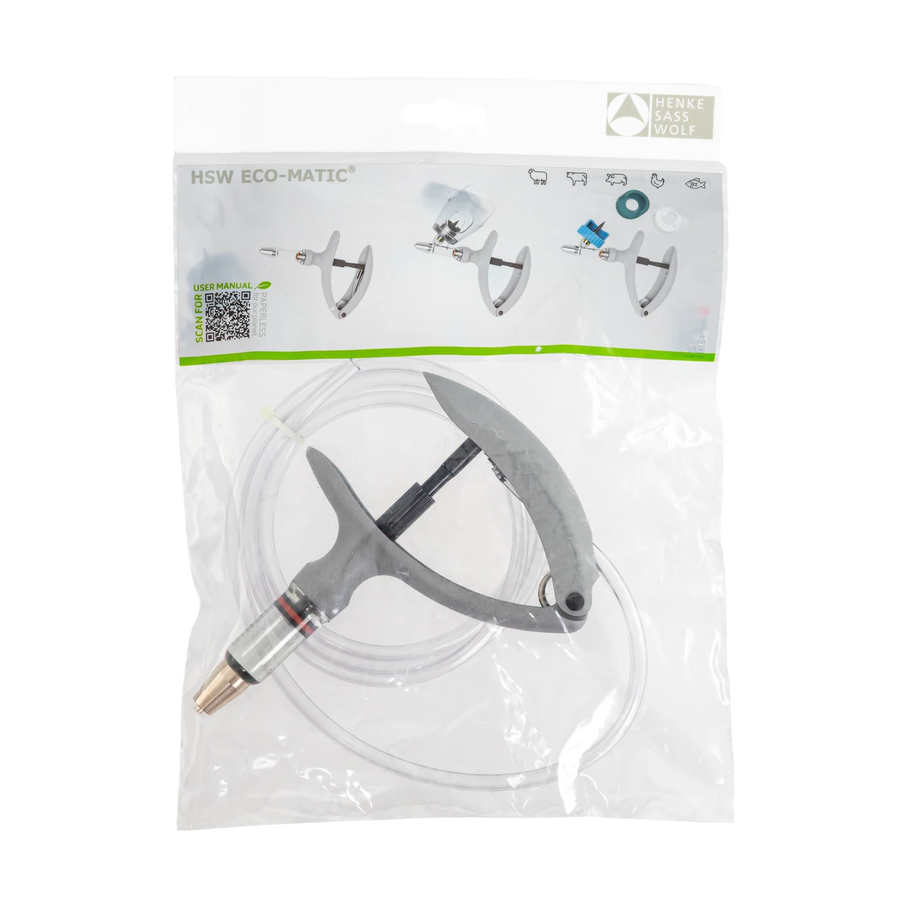 Seringă automată HSW ECO-Matic cu atașament de furtun, Luer Lock, 0,5-5 ml