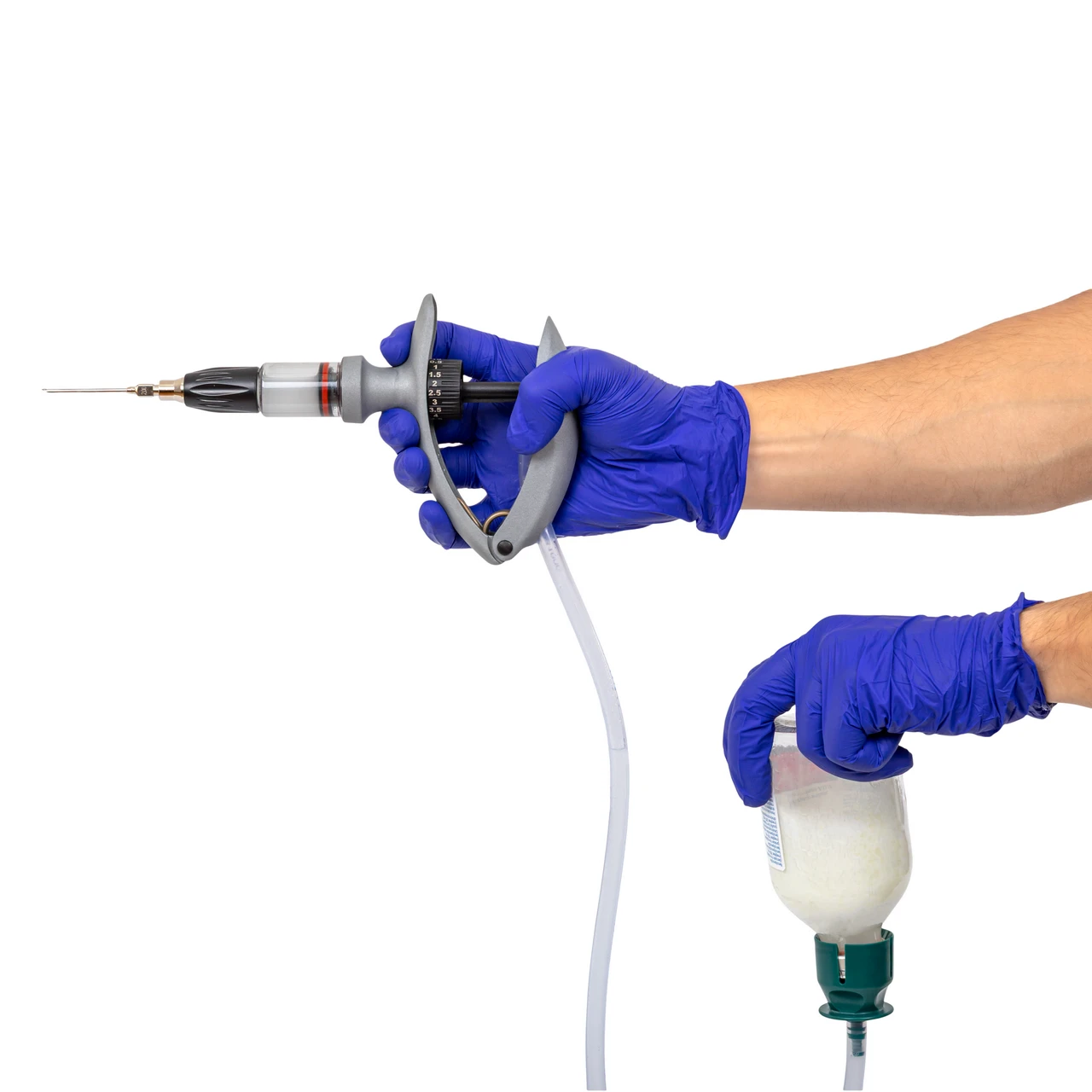 Seringă automată HSW ECO-Matic cu atașament de furtun, Luer Lock, 0,5-10 ml