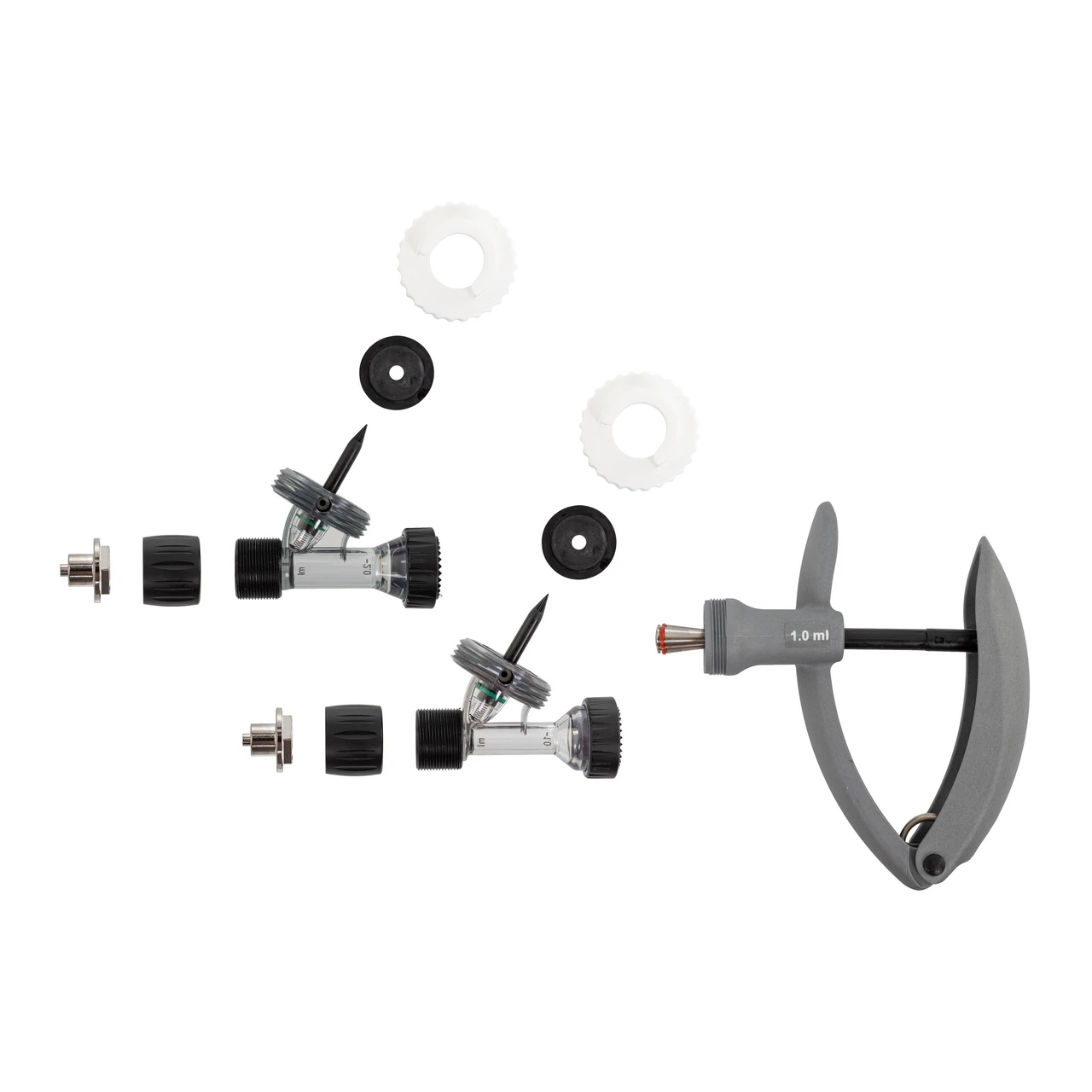 Seringă automată HSW ECO-Matic Twin cu atașament de furtun, Luer Lock, 1-2 ml