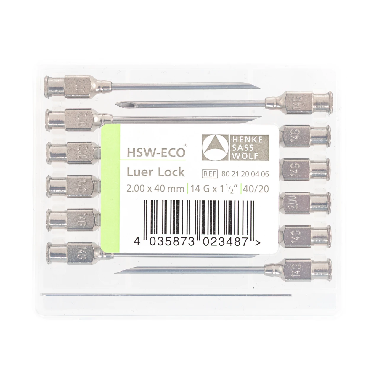 Canule HSW-ECO pentru seringi automate, Luer Lock, 2,4 × 35 mm, 12 buc.