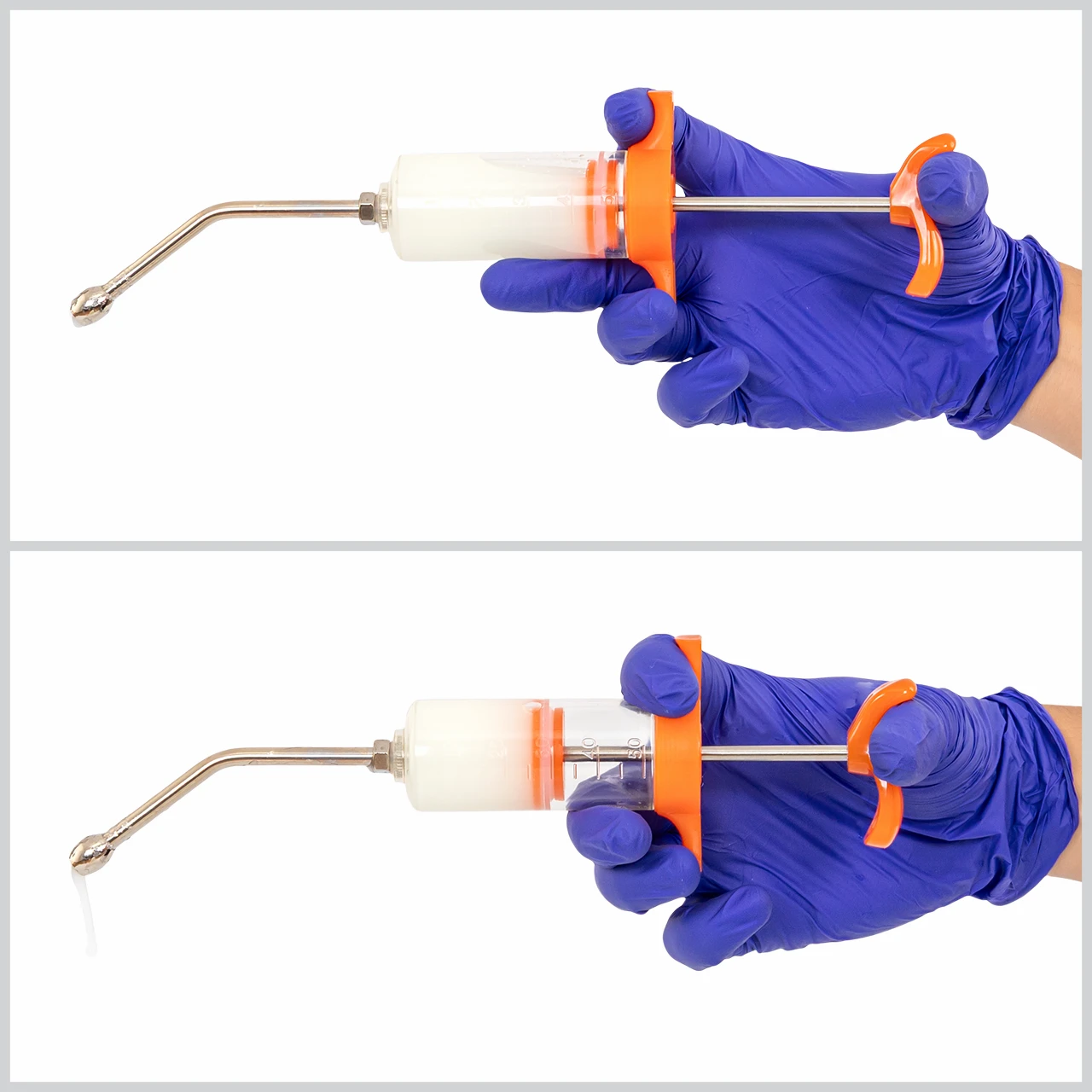 Seringă dozatoare pentru administrare orală, cu canulă curbată, 50 ml