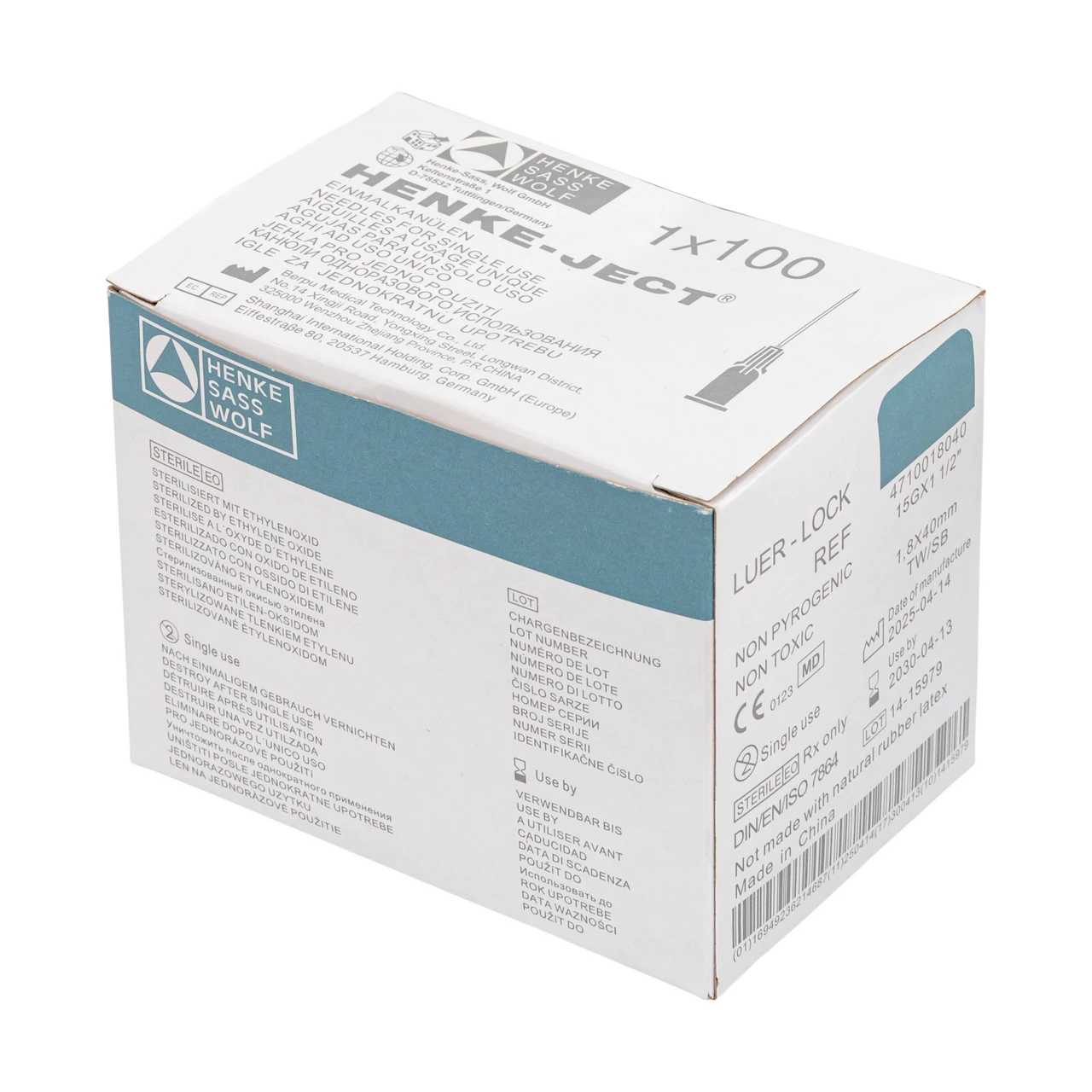Ace de unică folosință HSW Henke-Ject, Luer Slip, 1,8 × 40 mm, 100 buc.