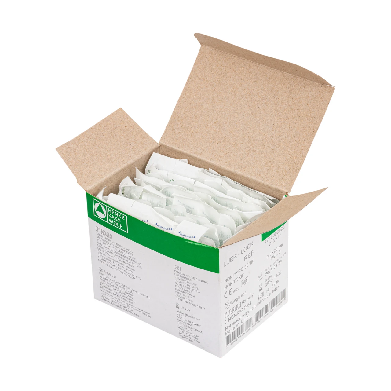 Ace de unică folosință HSW Henke-Ject, Luer Slip, 0,8 × 25 mm, 100 buc.