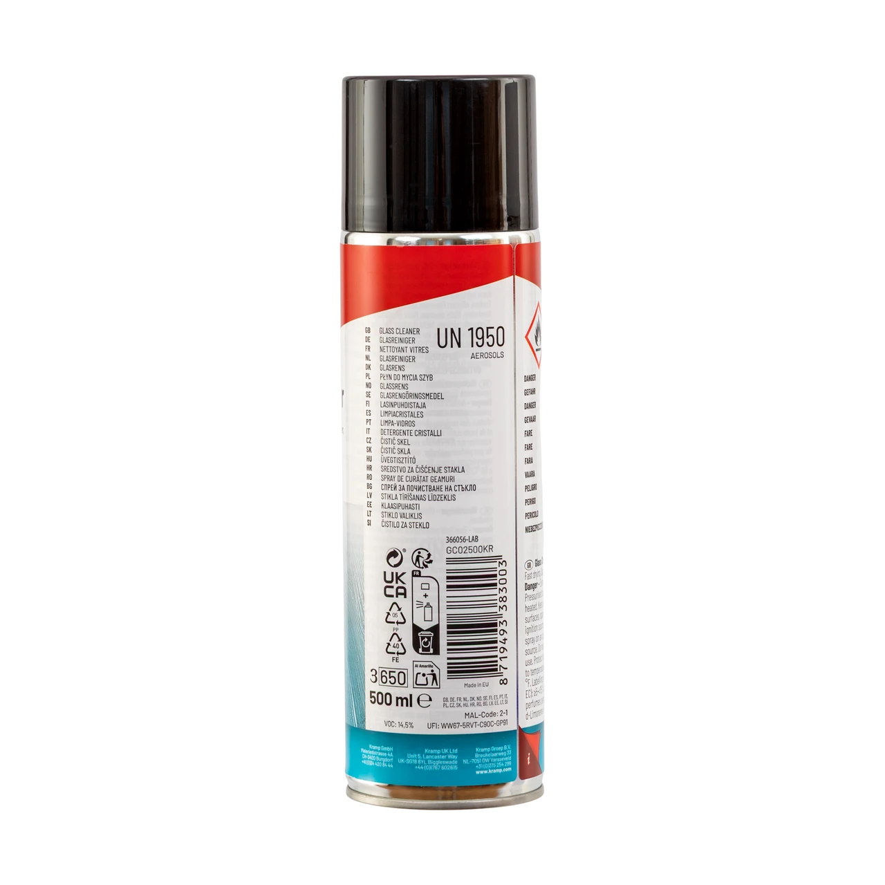 Spray spumă pentru curățarea geamurilor, 500 ml