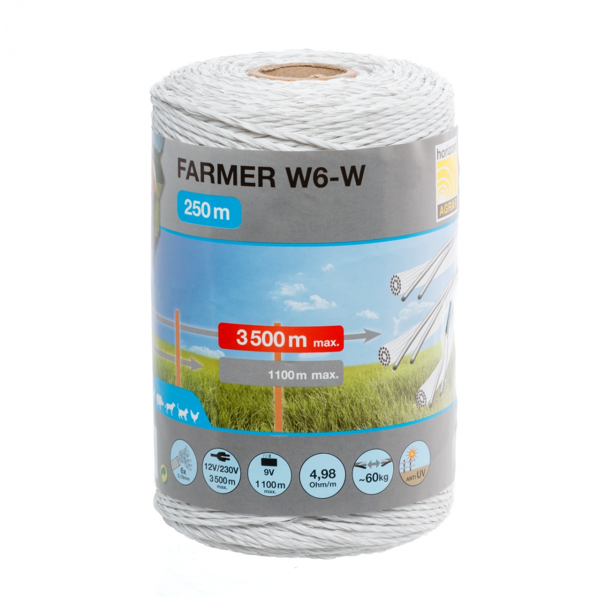 Fir gard electric - 250 m - 60 kg - 4,98 Ω/m