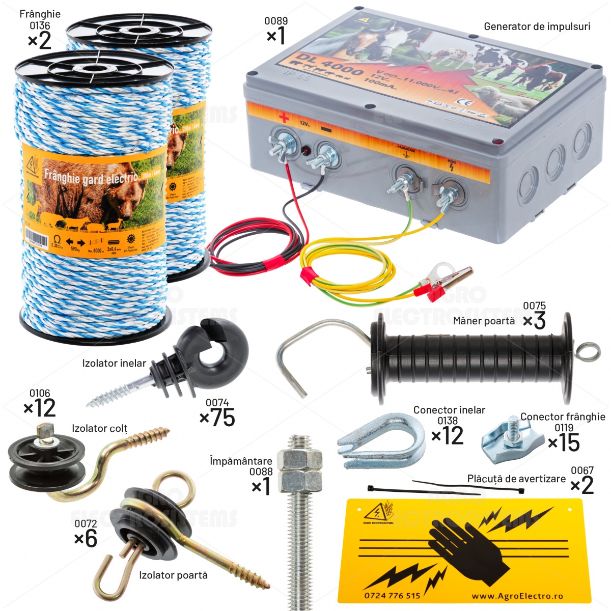 Pachet gard electric pentru apicultori