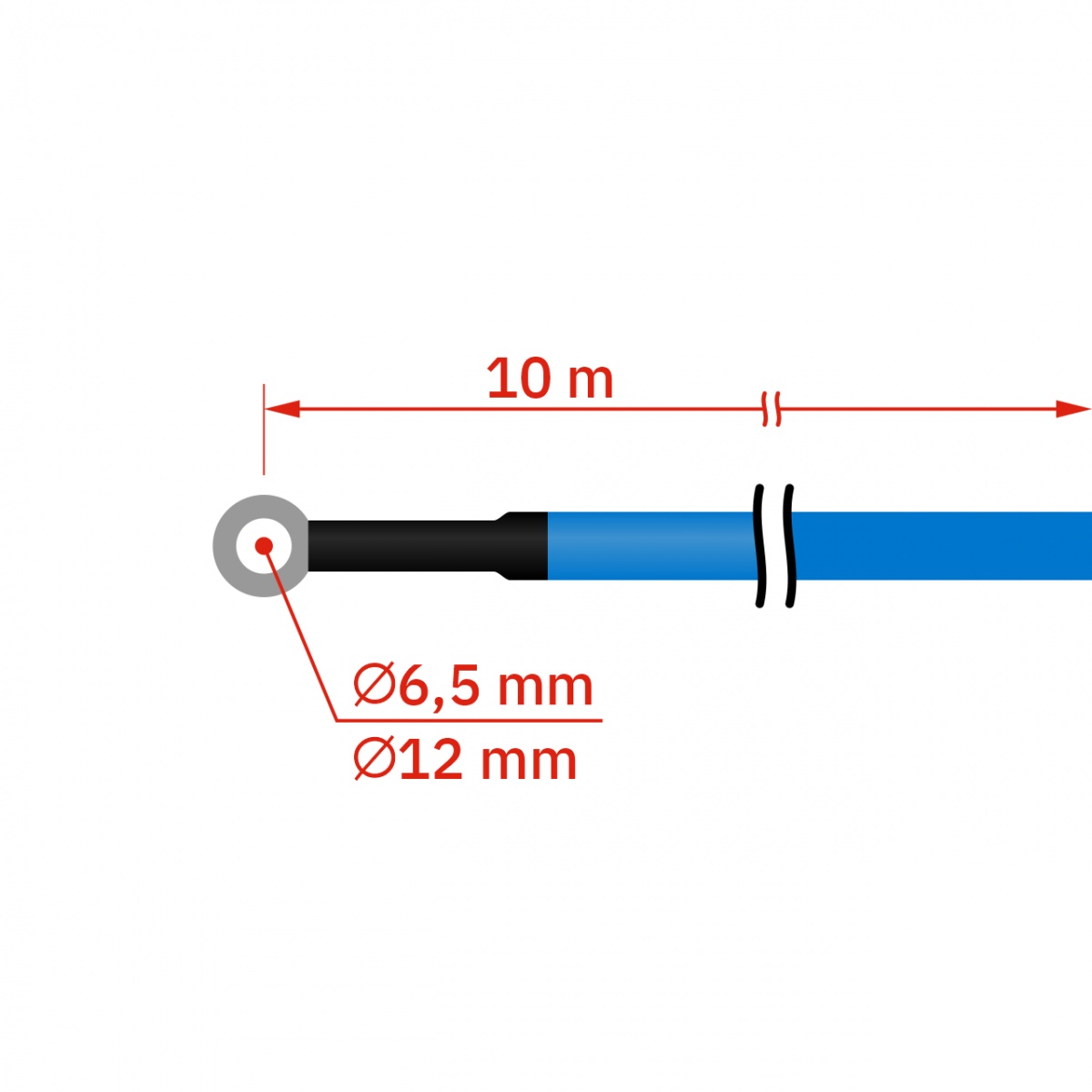 Cablu cu izolație specială, pentru conexiune aparat-gard, 10 m