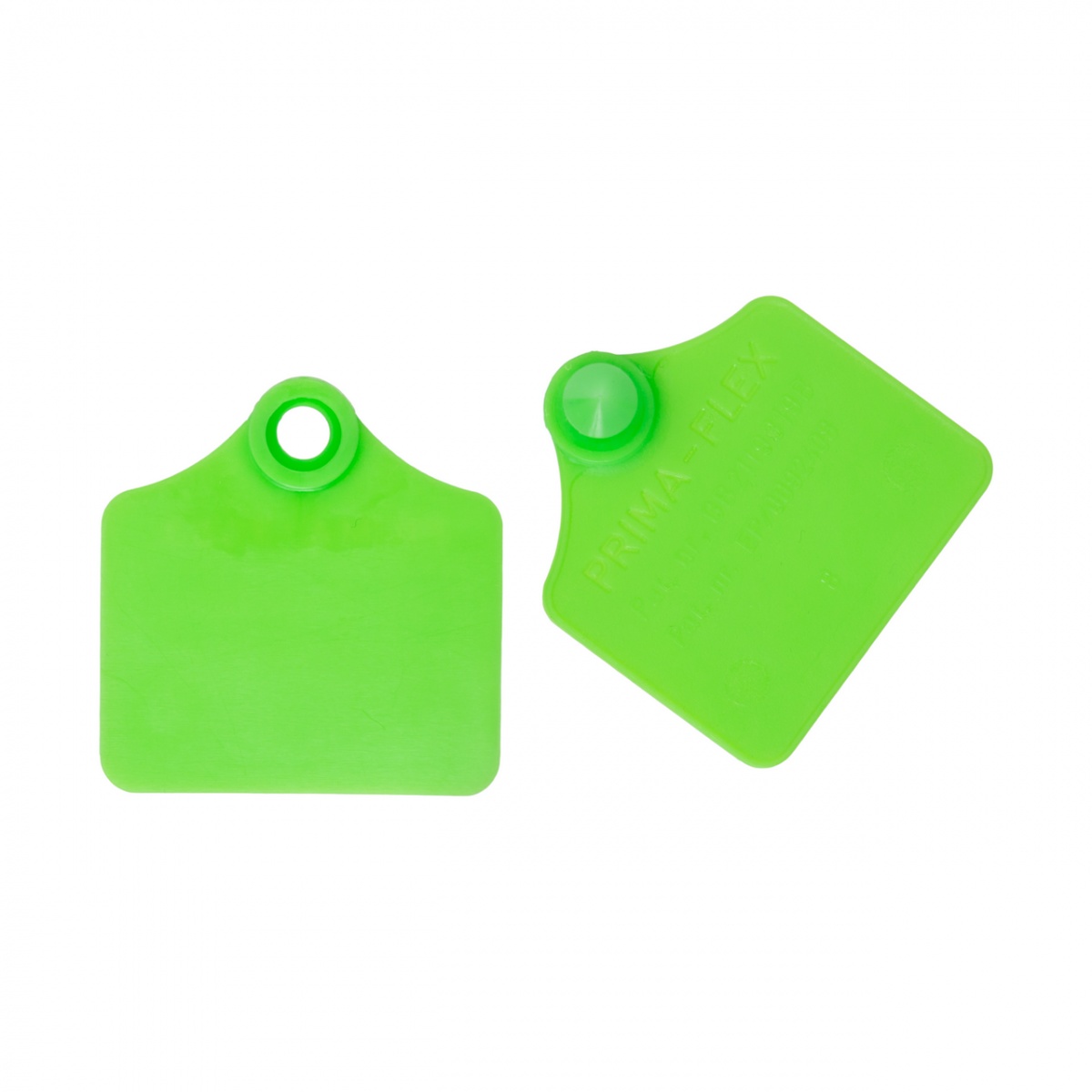 Set crotalii pentru ovine, Prima-Flex, verde, 4,4 × 4,6 cm, 25 perechi