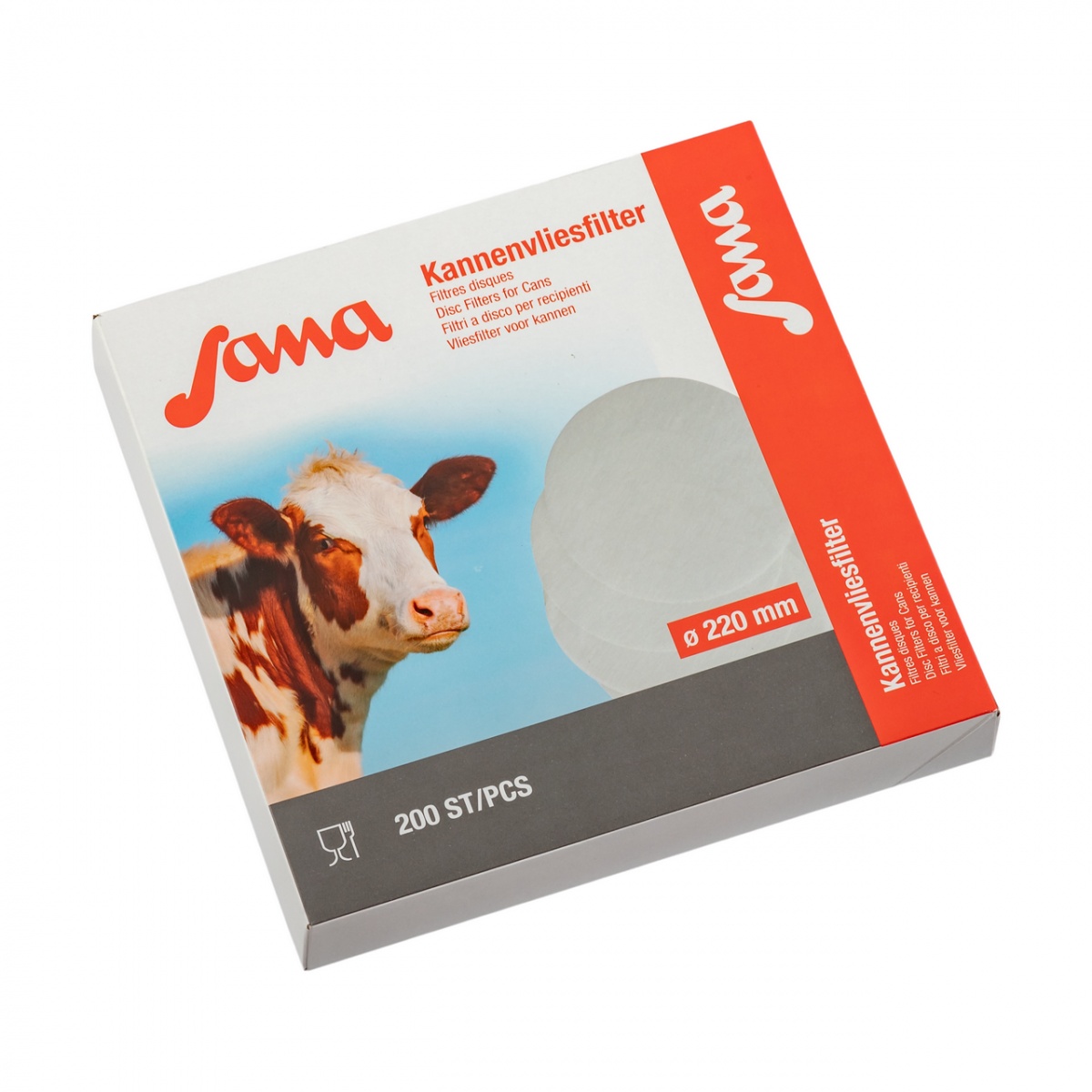 Filtru disc pentru lapte, Sana, 220 mm, 200 buc.