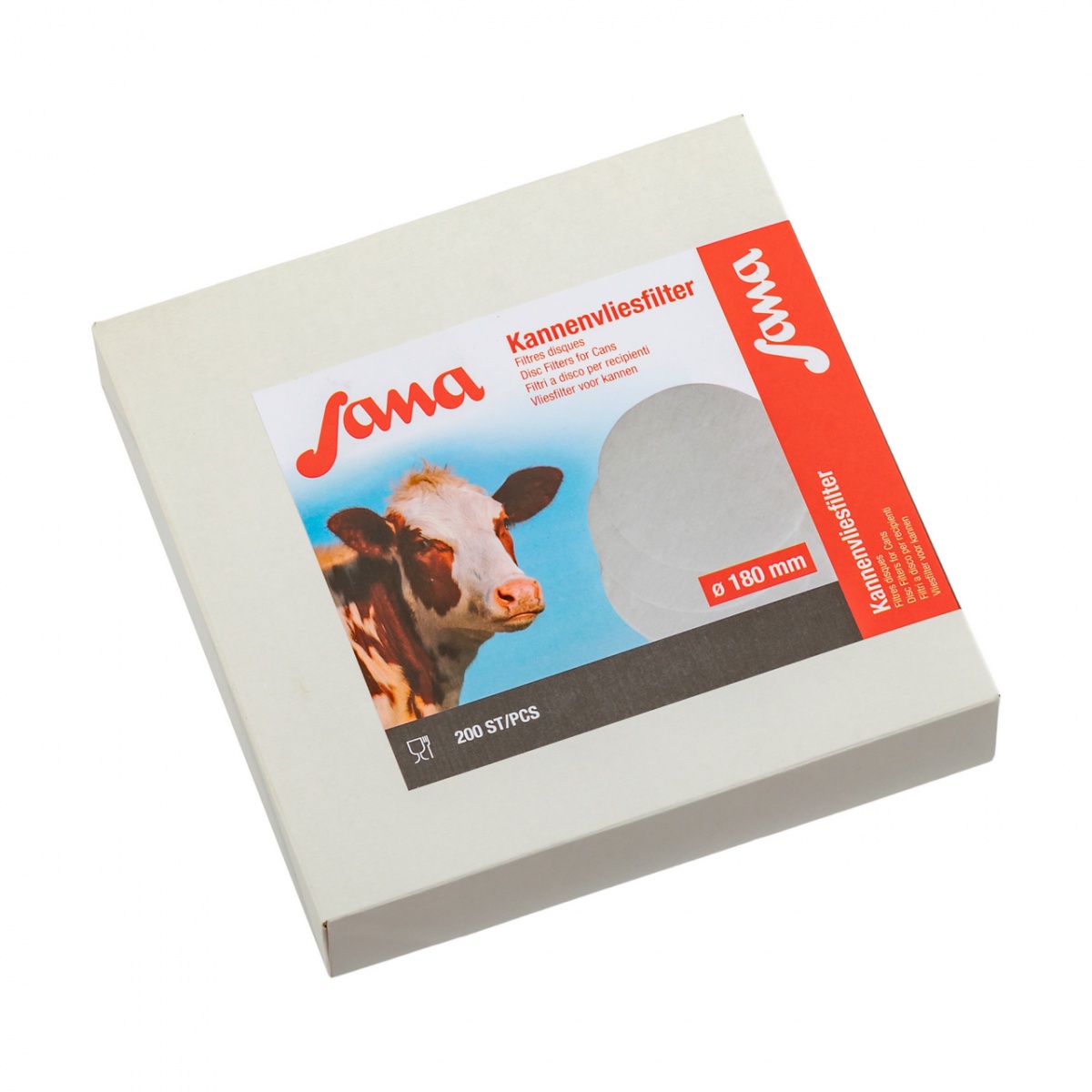Filtru disc pentru lapte, Sana, 180 mm, 200 buc.