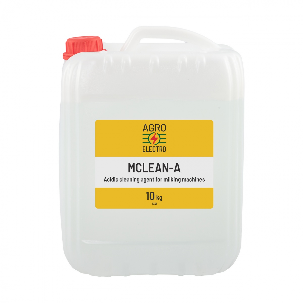 Detergent acidic pentru curățarea aparatelor de muls, MCLEAN-A, 10 kg