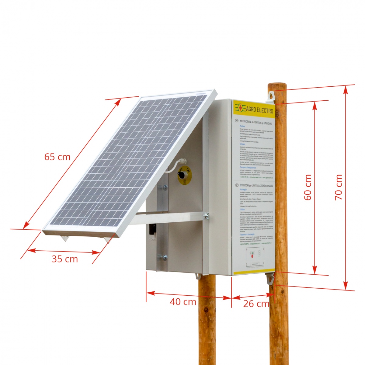 Aparat gard electric compact DL 3200 cu sistem solar 30 W