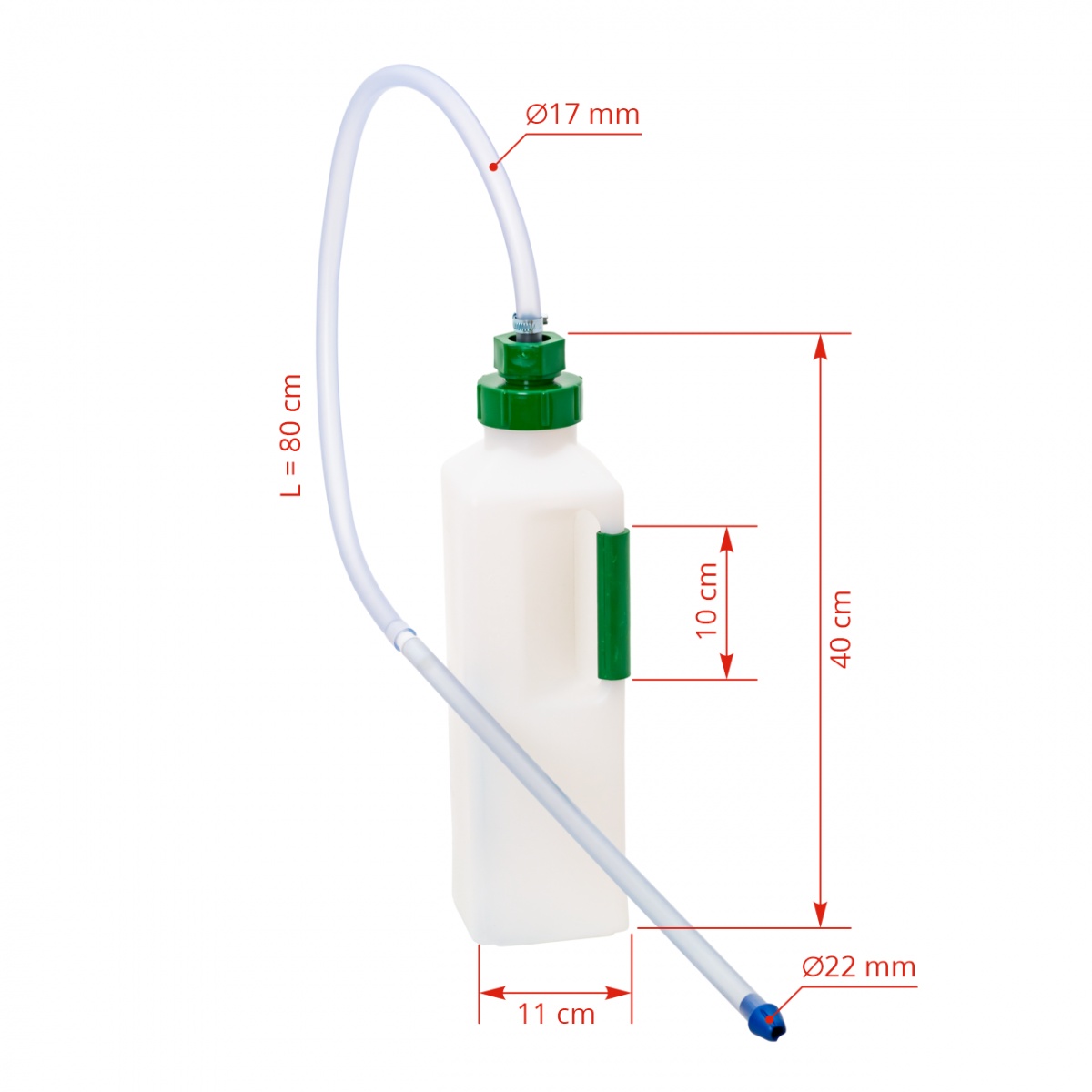 Bidon administrare lichide pentru viței, 3000 ml, cu drenaj