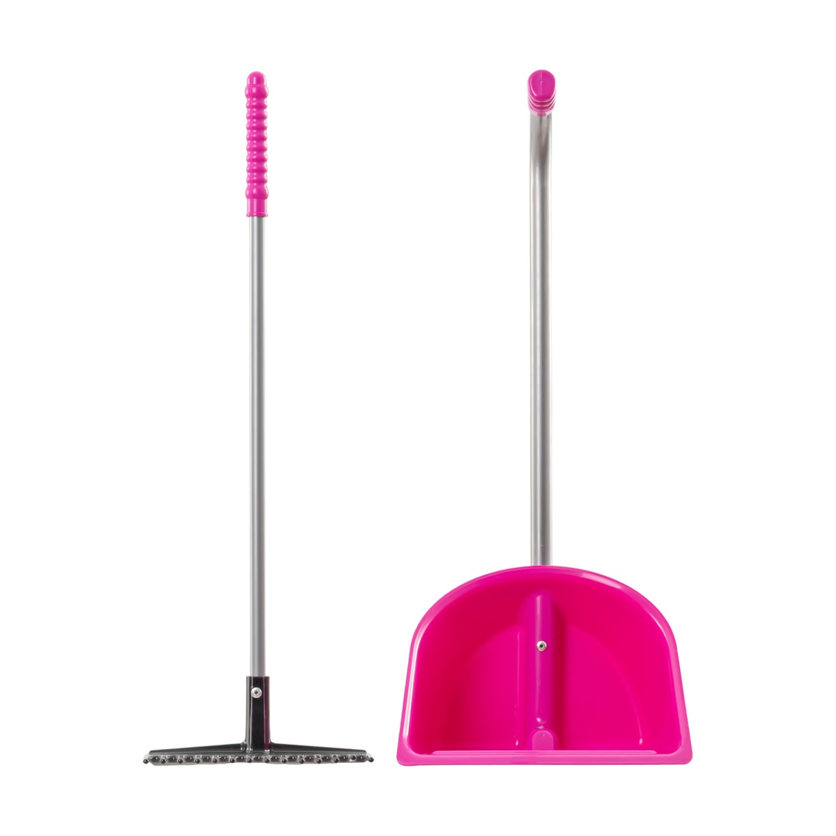 Lopată Mistboy Mini cu greblă, roz, 60 cm