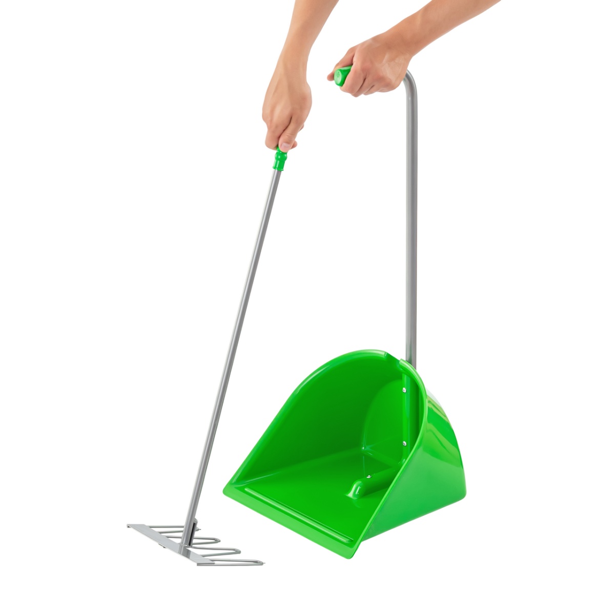 Lopată Mistboy cu greblă, verde, 75 cm