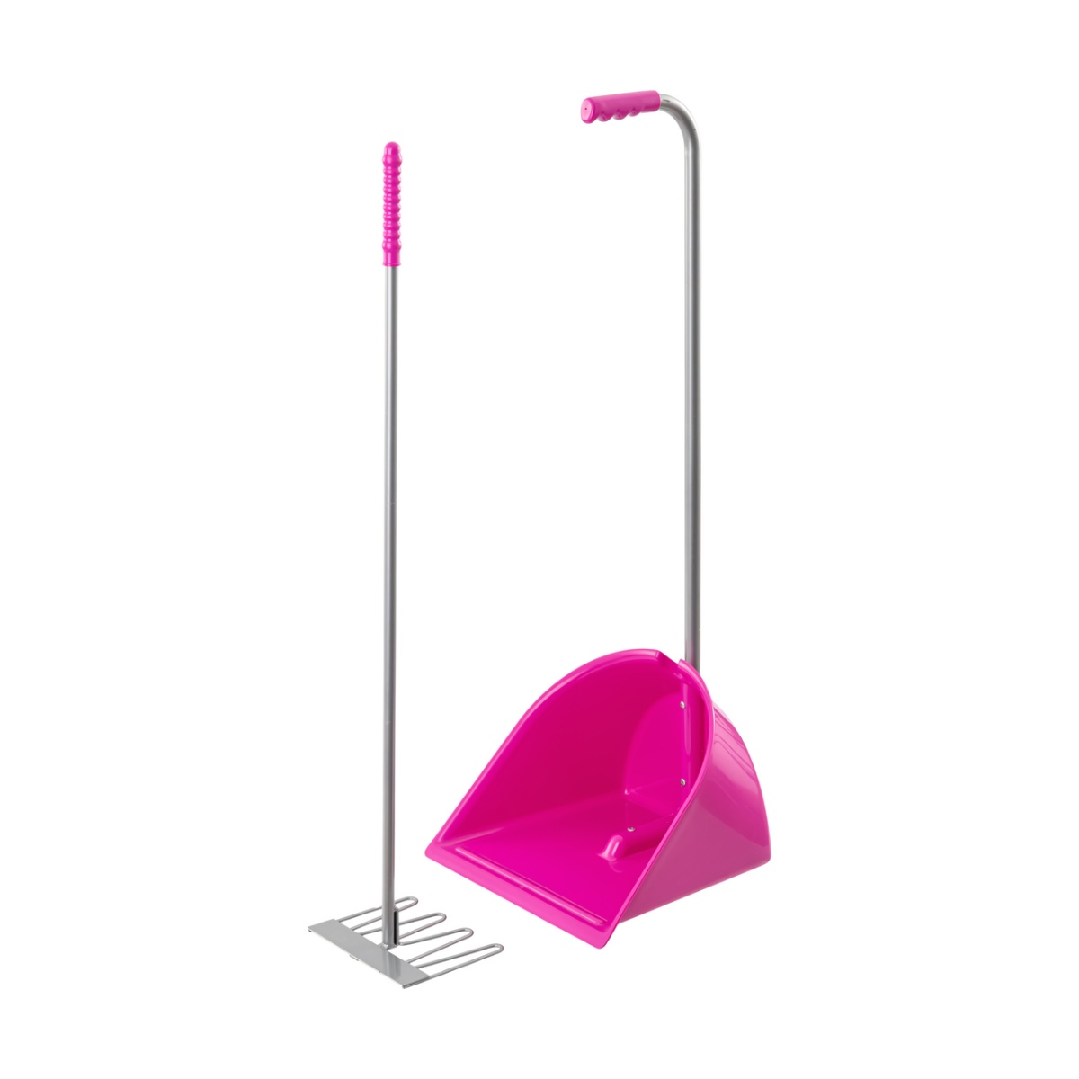 Lopată Mistboy cu greblă, roz, 90 cm