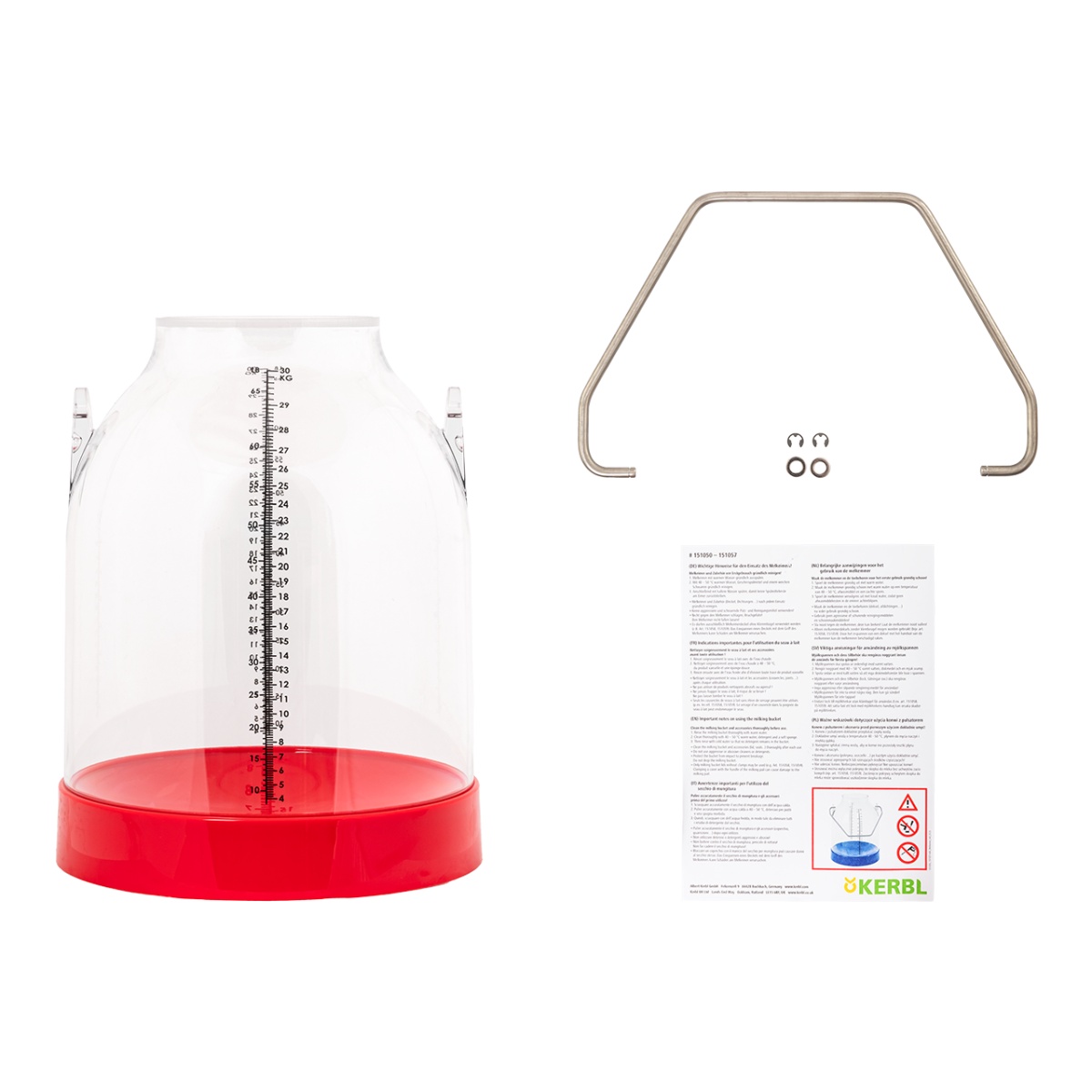 Bidon gradat pentru lapte, din plastic, 30 litri