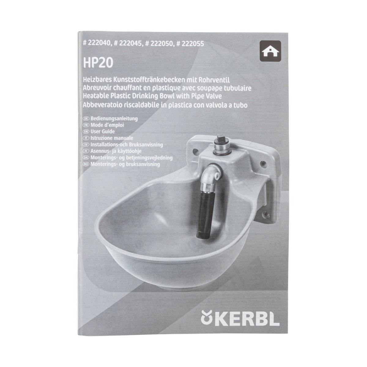 Adăpătoare anti-îngheț cu supapă cilindrică și țeavă de încălzire, 2,8 litri