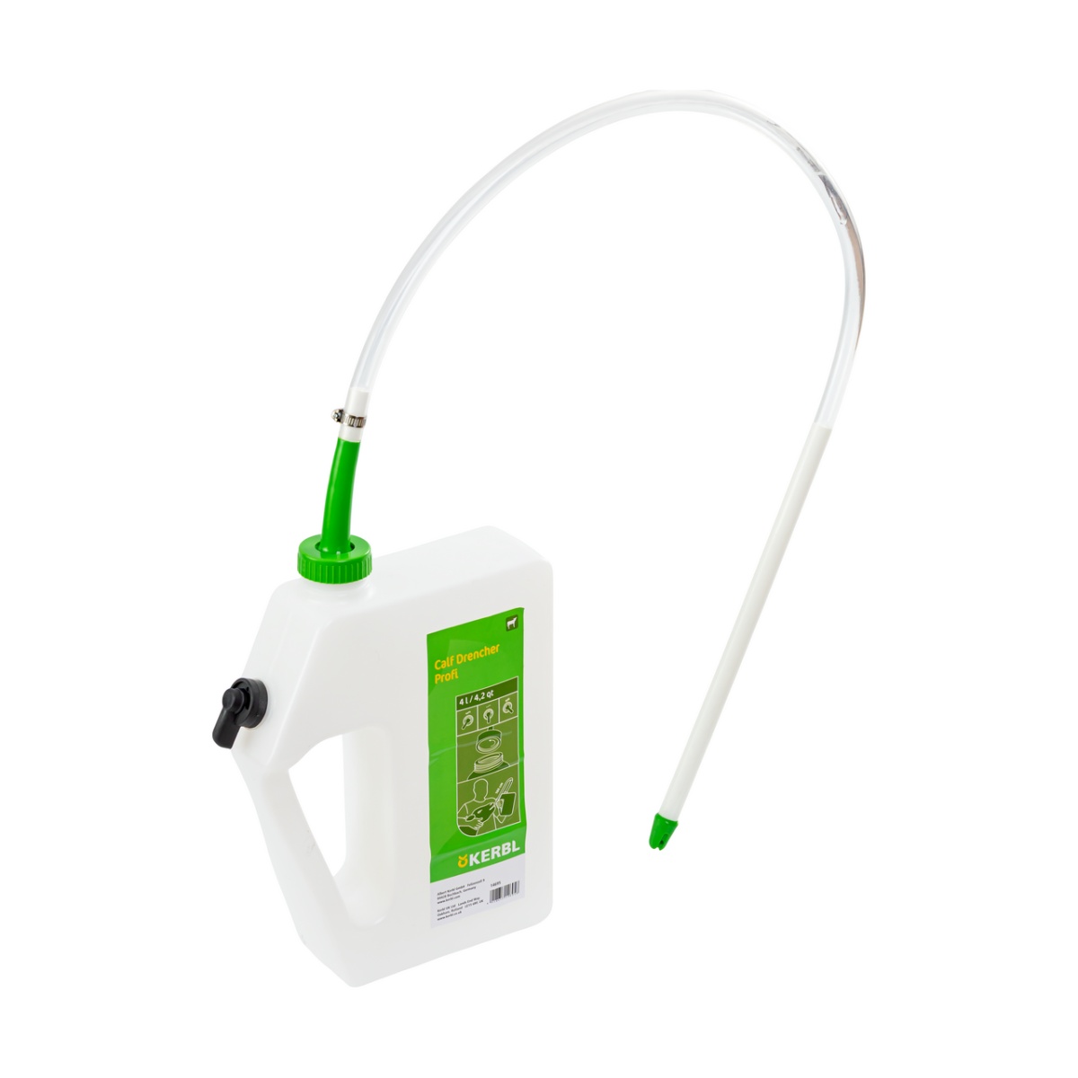 Bidon de administrare lichide pentru viței, cu drenaj, 4 litri