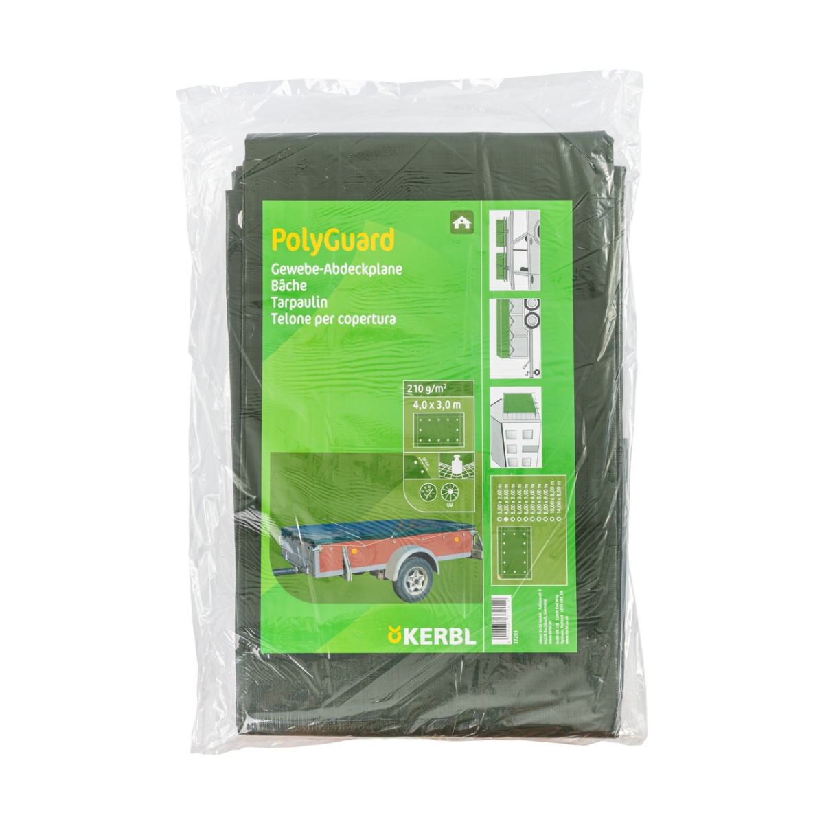 Prelată de protecție, PolyGuard, 210 g/m², 4 × 3 m