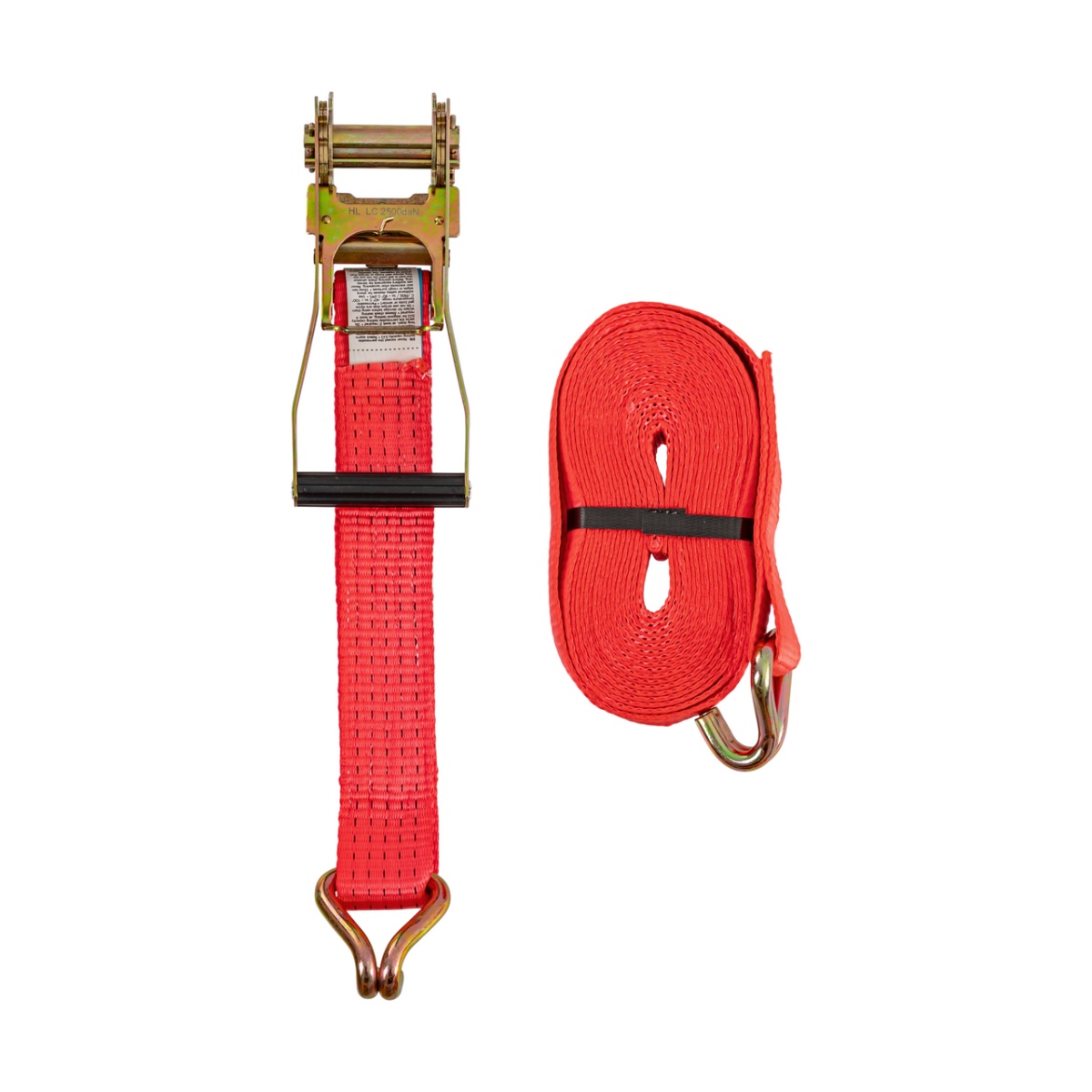 Chingă de ancoraj cu clichet, roșu, 5000 kg, 50 mm × 8 m