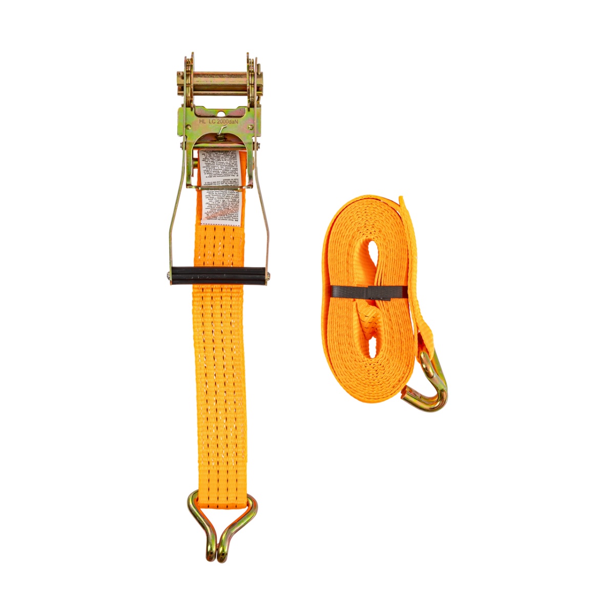 Chingă de ancoraj cu clichet, portocaliu, 4000 kg, 50 mm × 6 m