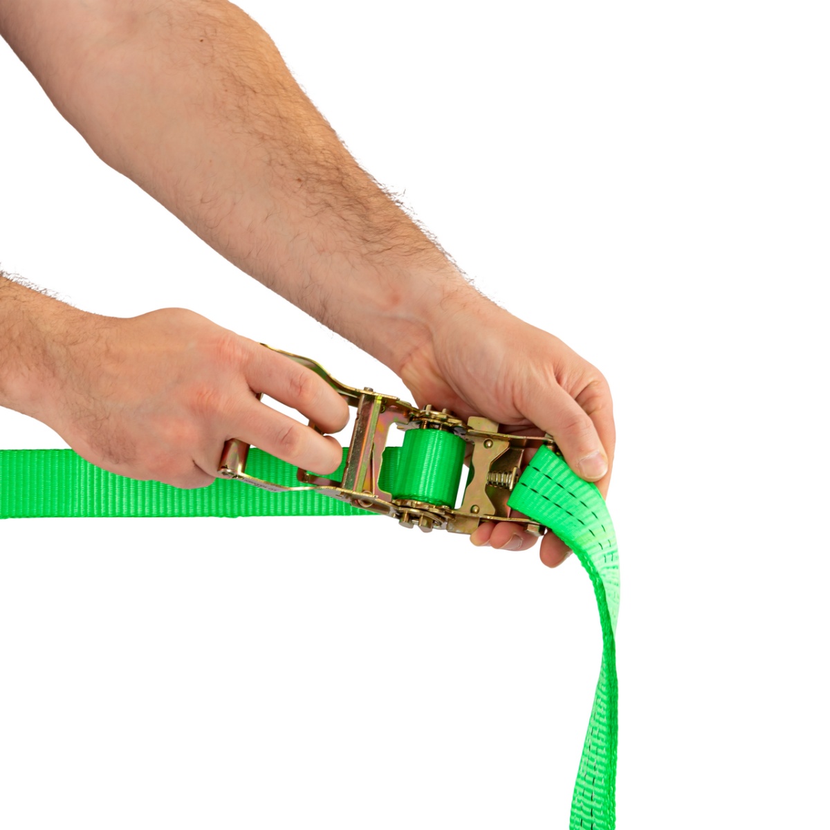 Chingă de ancoraj cu clichet, verde, 2000 kg, 35 mm × 6 m