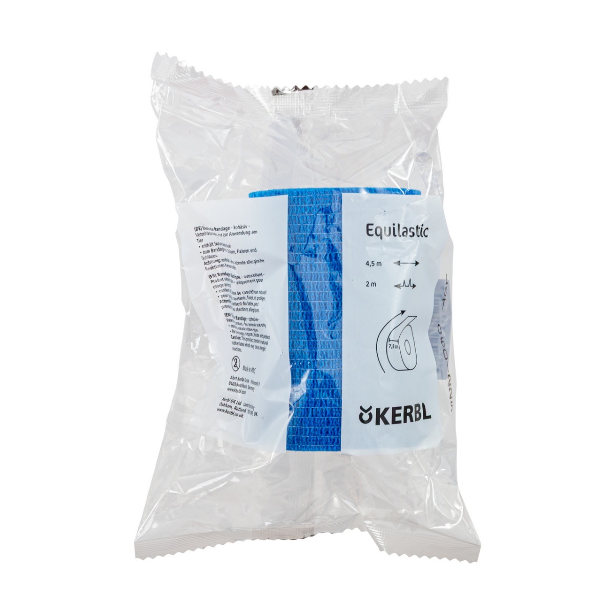 Bandaj pentru copite, Equilastic, albastru, 450 × 7,5 cm