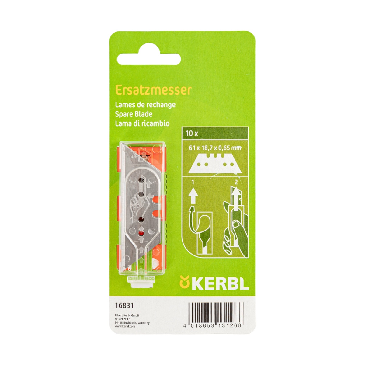 Lamă de schimb pentru cuțit de tăiat bandaje, 61 × 18,7 × 0,65 mm, 10 buc.