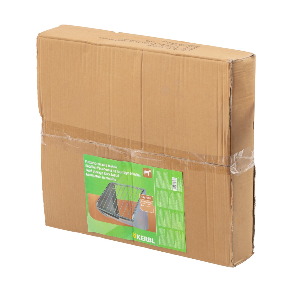 Iesle metalică pentru fân, montabilă pe perete, 60 × 53 cm