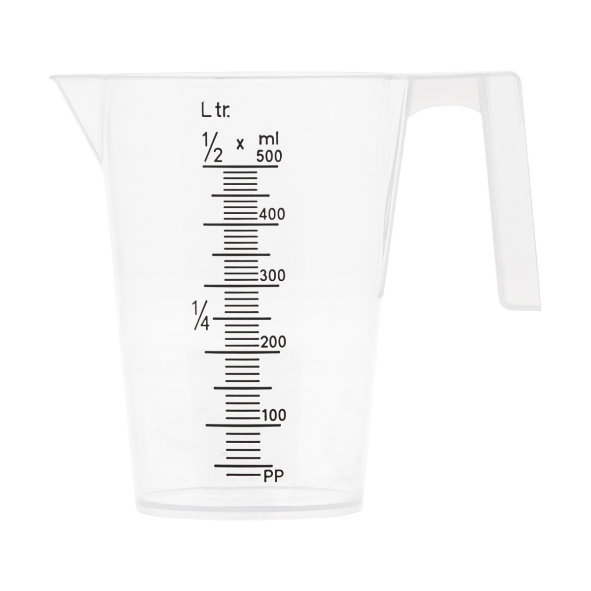 Cană gradată, plastic, 0,5 litri