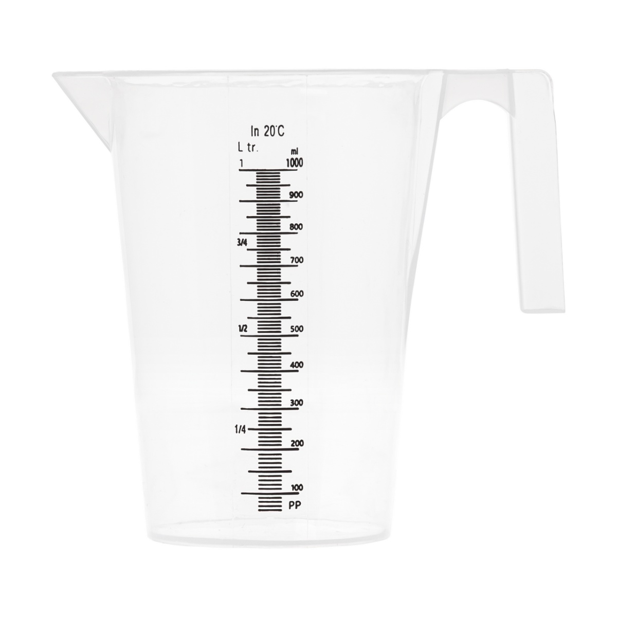 Cană gradată, plastic, 1 litru