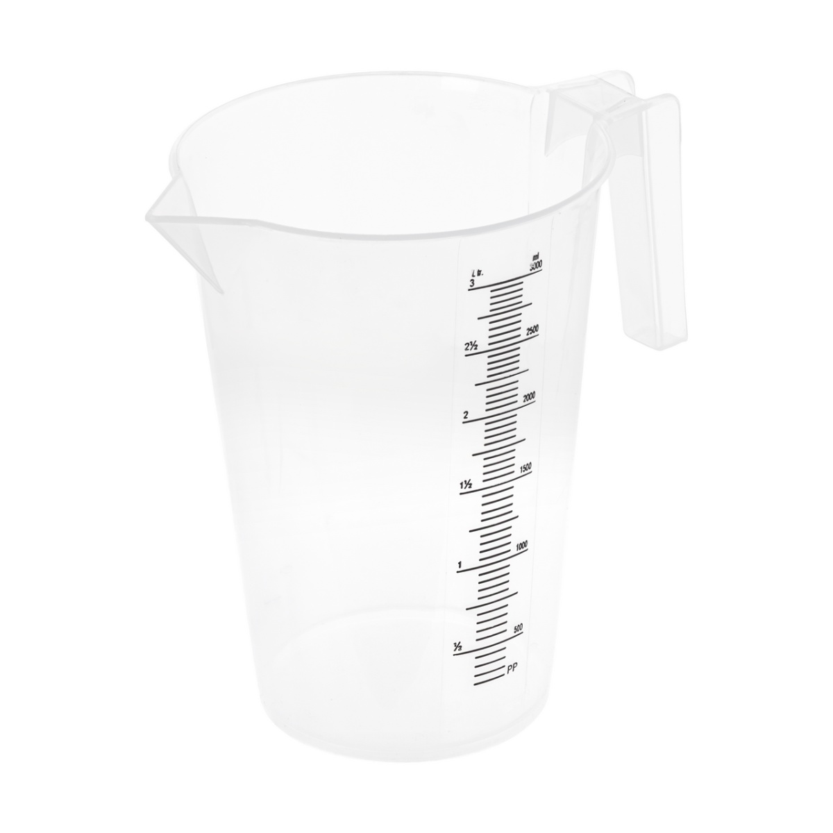 Cană gradată, plastic, 3 litri
