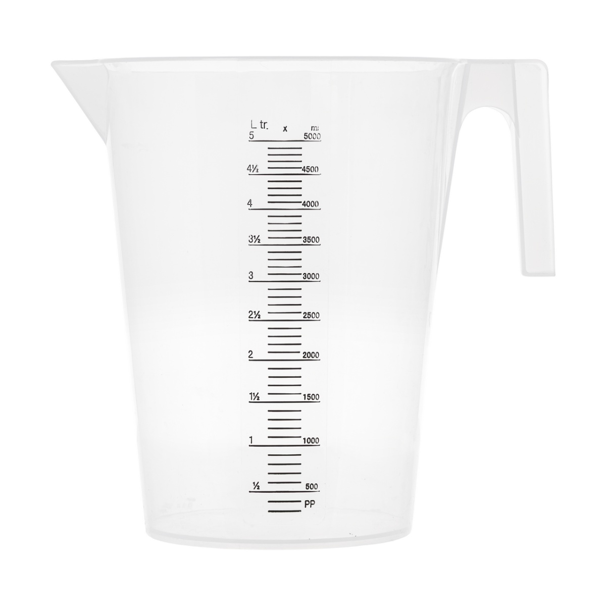 Cană gradată, plastic, 5 litri