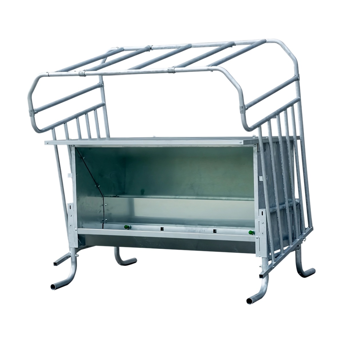 Hrănitoare concentrat pentru viței, cu gard de protecție reglabil, 900 litri